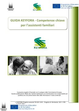 GUIDA KEYFORA - Competenze chiave per l`assistenti familiari