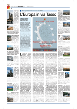 L`Europa in via Tasso - Provincia di Bergamo