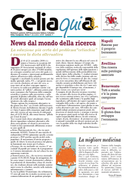News dal mondo della ricerca - Associazione Italiana Celiachia