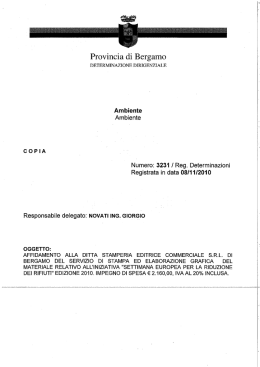 Determinazioni - Provincia di Bergamo