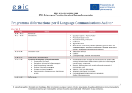 Programma di formazione per il Language Communications