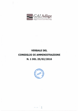 Verbale n. 1 del 25 febbraio 2016