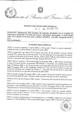 decreto del segretario generale - Autorità di Bacino del Fiume Arno