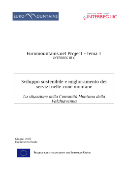 Euromountains: Report sul tema 1 CM Valchiavenna