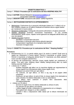 OGGETTO DIDATTICO 1: Campo 1. TITOLO: Procedura per la