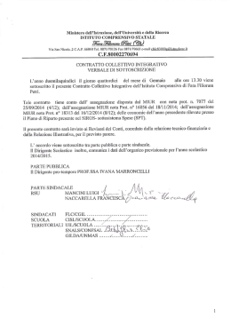 CONTRATTO ISTITUTO 2015 - assegnazione sede di titolarita