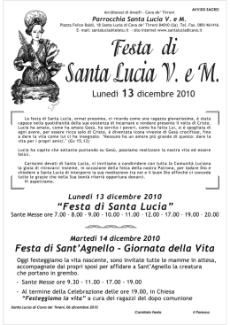 manifesto s. lucia 2010 - Parrocchia di Santa Lucia di Cava de` Tirreni