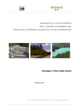 Strategia e Piano delle Azioni - Parco Nazionale Appennino Lucano