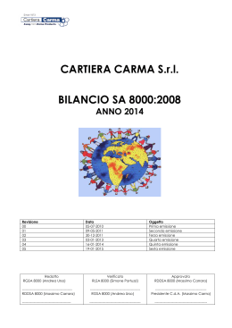 Bilancio SA8000 - Gruppo Carrara
