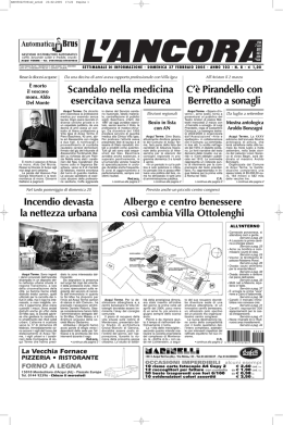 C`è Pirandello con Berretto a sonagli Scandalo nella medicina