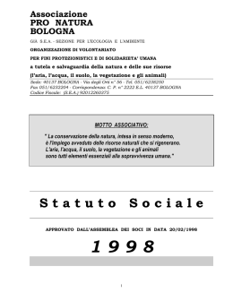 Statuto - Pro Natura Bologna