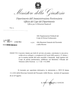 Dipartimento dell `Amministmzione Penitenziaria Llﬁicio del Capo