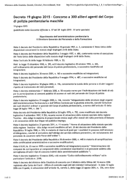 Decreto 19 giugno 2015 - Concorso a 300 allievi