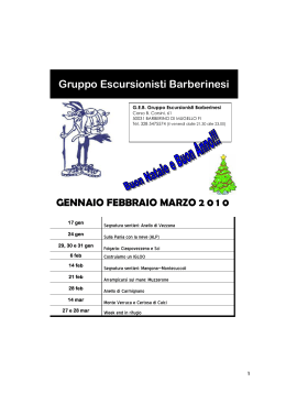 1 trimestre 2010 - Gruppo Escursionisti Barberinesi