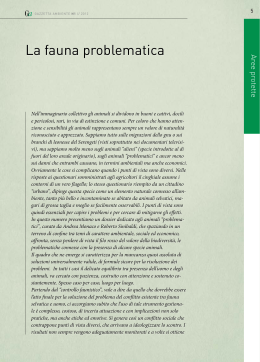 La fauna problematica - Parco Regionale Valle del Treja