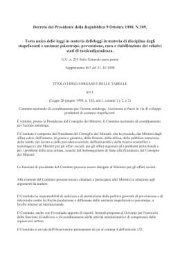 D.P. R 9 ottobre 1990, n. 309