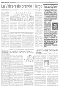 settimana dal 20 al 26 gennaio