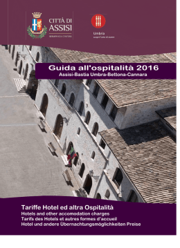 Tariffe Hotel ed altra Ospitalit&agrave;