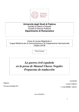 La guerra civil espa&ntilde;ola en la prosa de Manuel Chaves