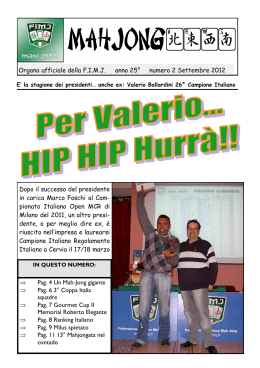 pagina 1 MAH-JONG news Ottobre 2012 - FIMJ