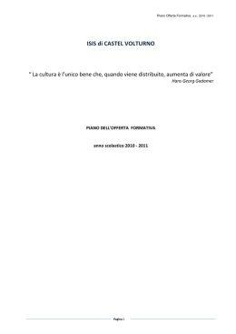 P.O.F. A.S. 2010/2011 - Istituto Statale di Istruzione Superiore