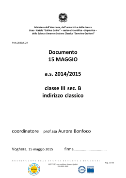 3Bclassico_DOC_15MAGGIO - Liceo "G. Galilei" e sez. classica "S