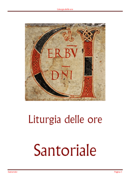 Liturgia delle ore - Parrocchia San Paolo Apostolo &ndash; Vicenza