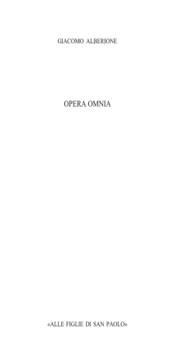 Opera Omnia - Famiglia Paolina