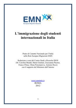 L`immigrazione degli studenti internazionali in Italia