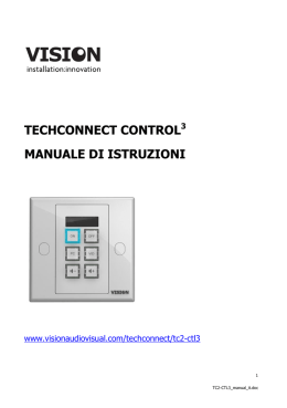 techconnect control3 manuale di istruzioni