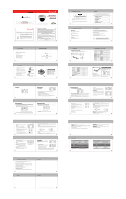 Manuale d`uso - Honeywell Video Systems
