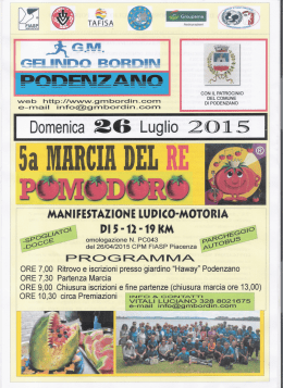 Podenzano (Pc) - 5ª Marcia del Re pomodoro