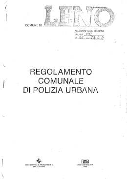 Polizia Urbana - Comune di Leno
