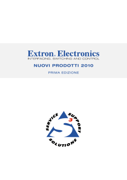 NUOVI PrOdOTTI 2010 - Extron Electronics