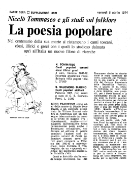 La poesia popolare