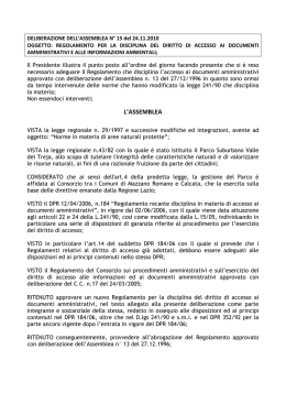l`assemblea - Parco Regionale Valle del Treja
