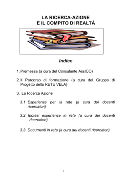 LA RICERCA-AZIONE E IL COMPITO DI REALT&Agrave; Indice