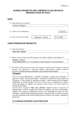 Scheda progetto - Sito Ufficiale del Comune di Paglieta