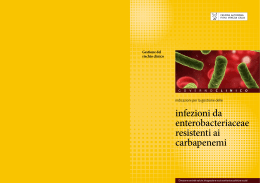 infezioni da enterobacteriaceae resistenti ai carbapenemi