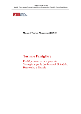Turismo Famigliare - tsm-Trentino School of Management