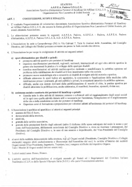 STATUTO ASD Aspea Padova Onlus