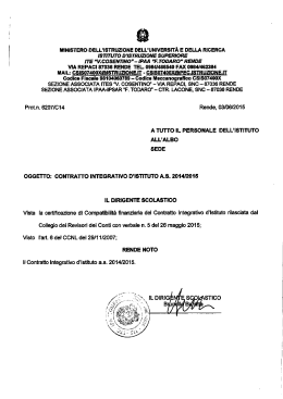 CONTRATTAZIONE DI ISTITUTO - IIS "Todaro