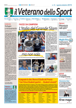 Il Veterano dello Sport n. 4/2015 - Unione Nazionale Veterani dello