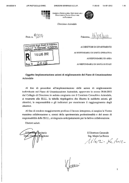 Implementazione del Piano di Umanizzazione Aziendale