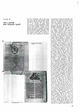 Page 1 Tavola 18 Libri e giornali della Tipografia Agnelli Un fatto