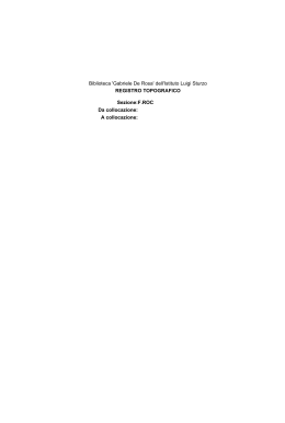 A collocazione - Home - Istituto Luigi Sturzo