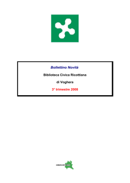 trimestre 2008 - Regione Lombardia: Biblioteche e Archivi