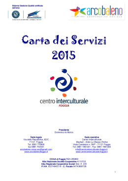 Carta dei servizi - www.arcobalenofoggia.it