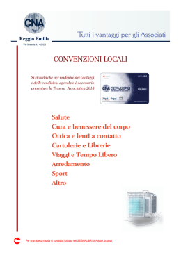 Convenzioni locali - CNA Reggio Emilia