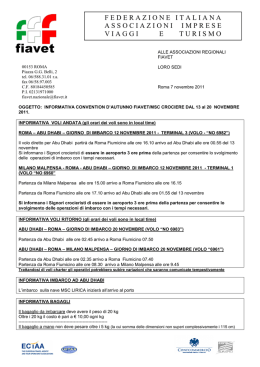informazioni generali crociera - FIAVET